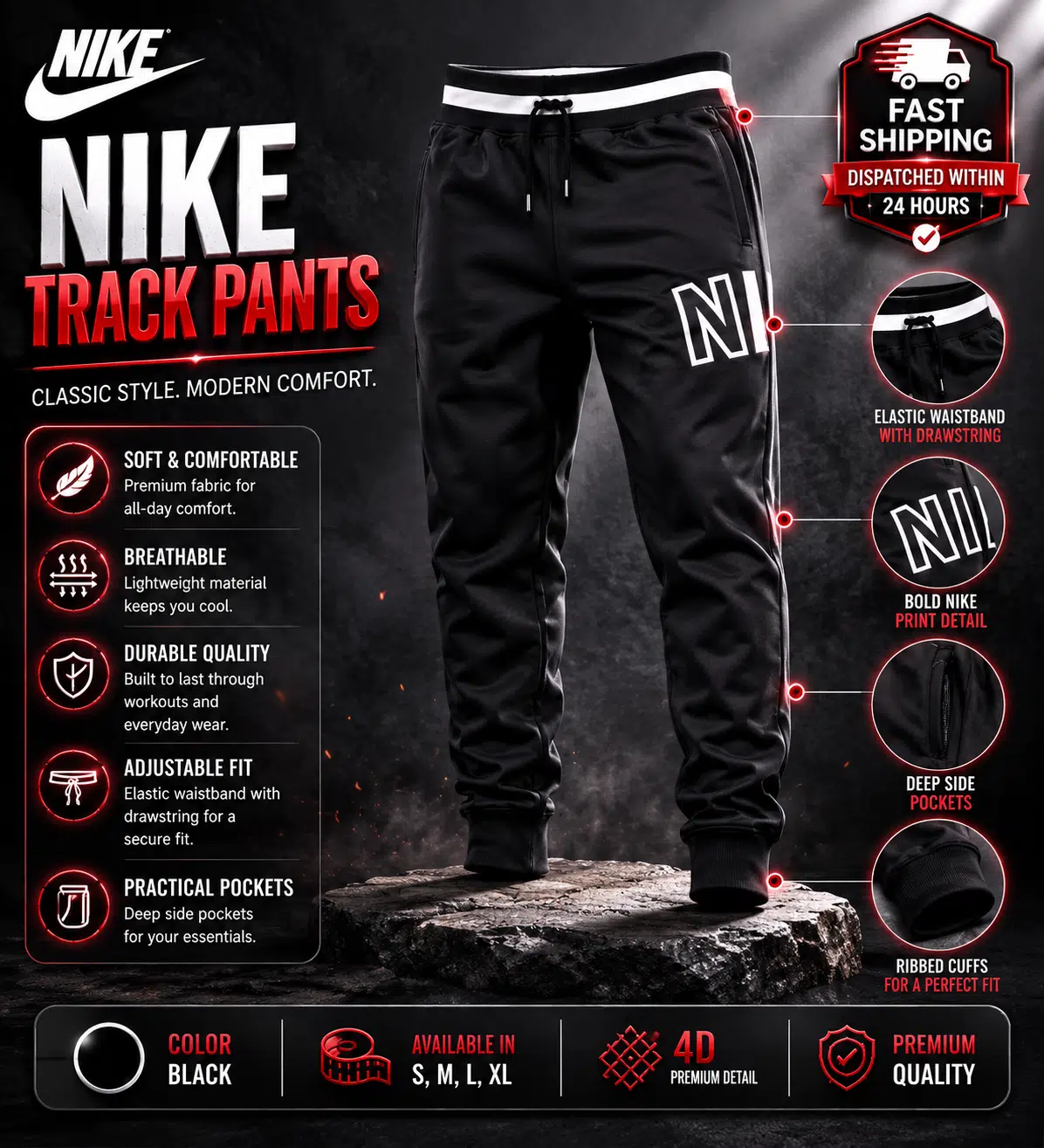 Nike Air Joggers Black Nike Air Joggers Black