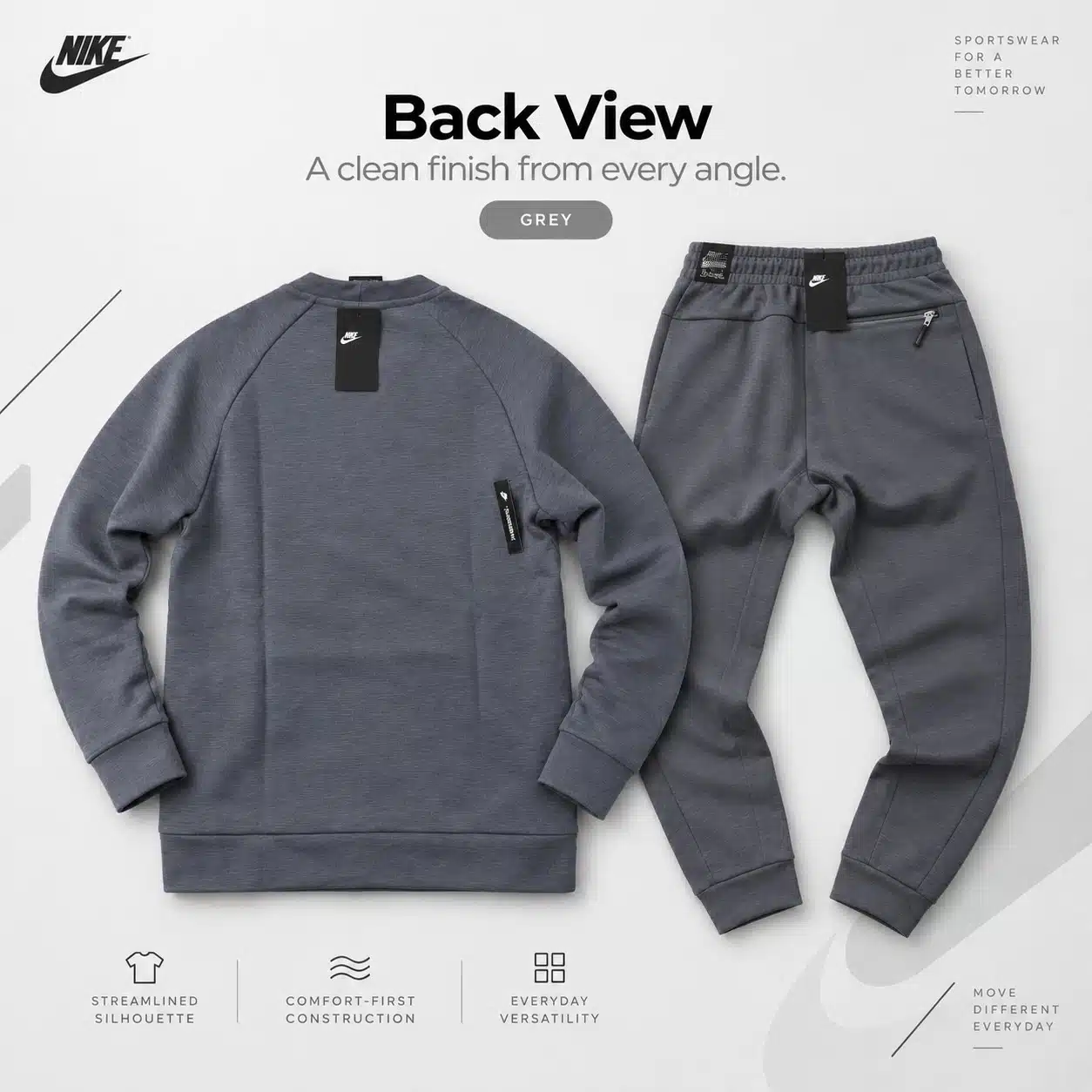 Nike Optic Tracksuit Set Grey Nike Optic Tracksuit Set Grey