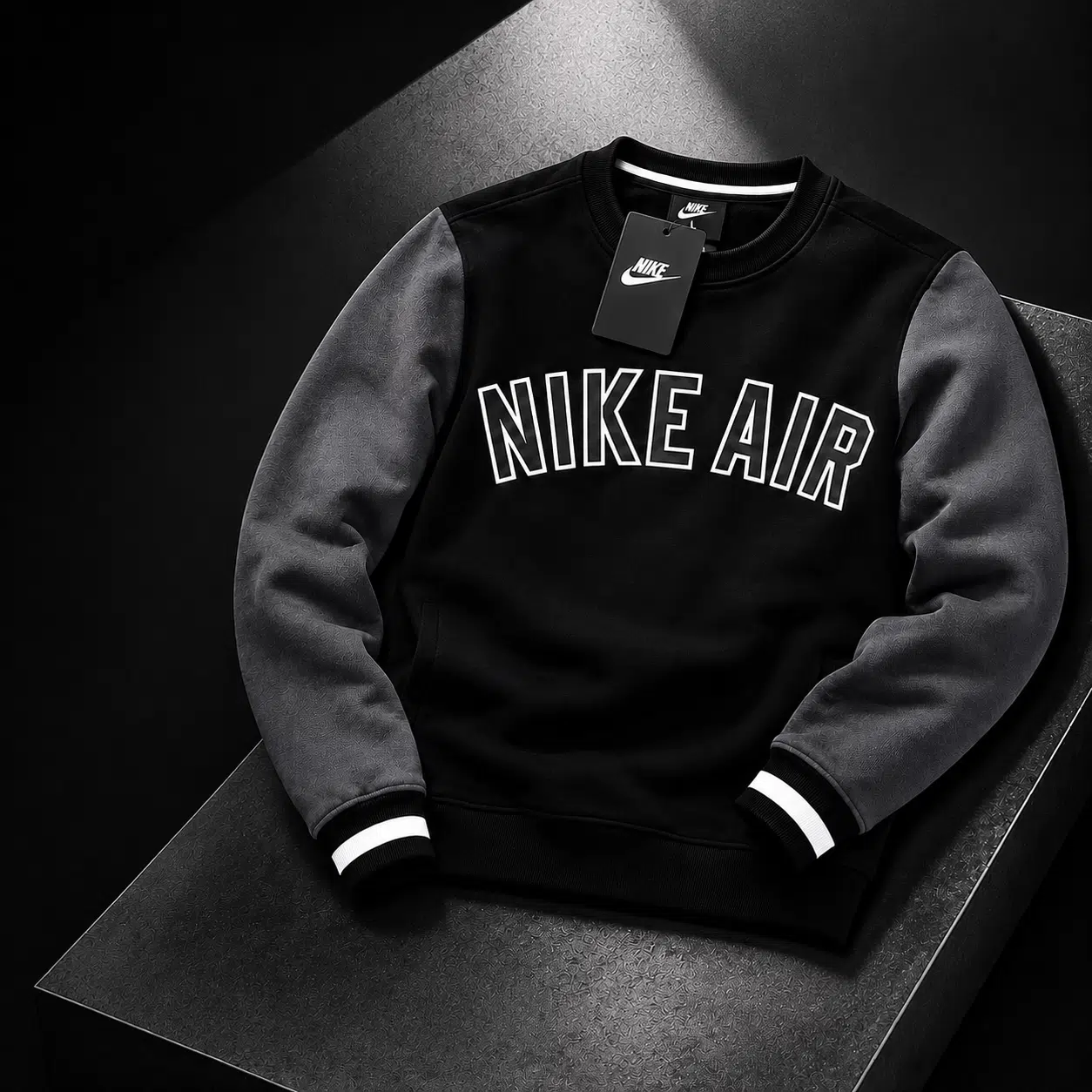 Nike Air Track Top Crew Neck Black Nike Air Track Top Crew Neck Black