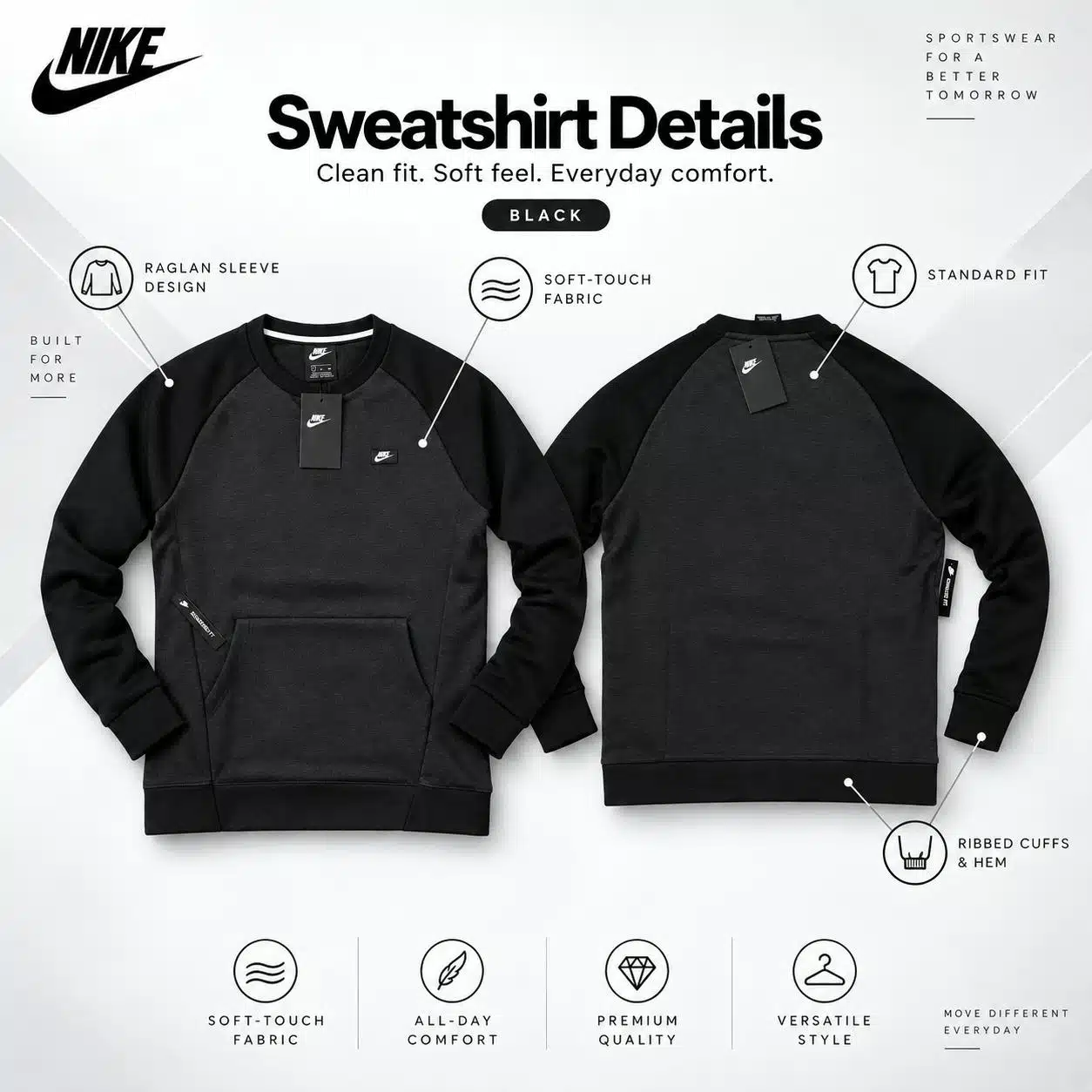 Nike Optic Tracksuit Set Black Nike Optic Tracksuit Set Black