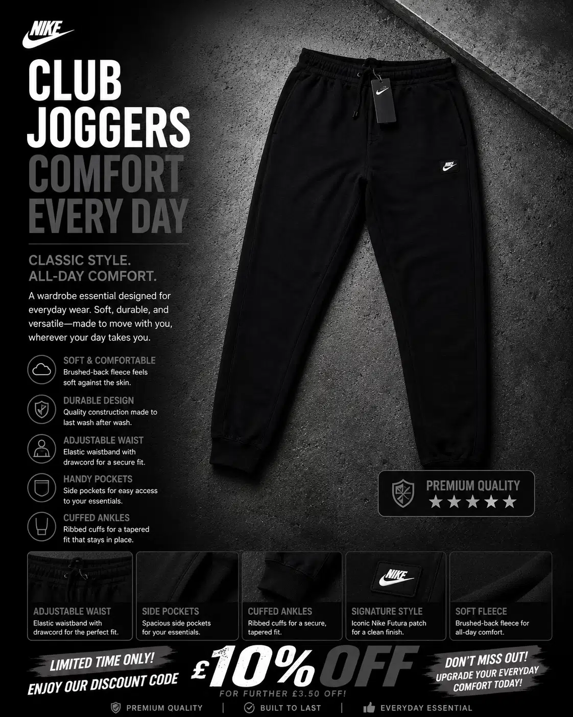 Nike Optic Track Jogger Pants Black Nike Optic Track Jogger Pants Black