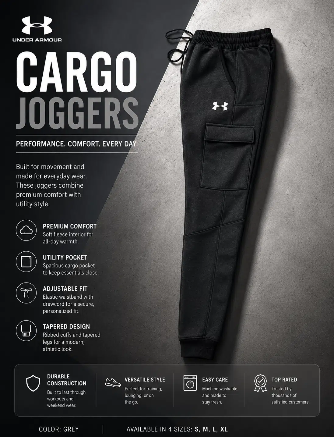 Under Armour Men’s Track Bottom Joggers Under Armour Men’s Track Bottom Joggers
