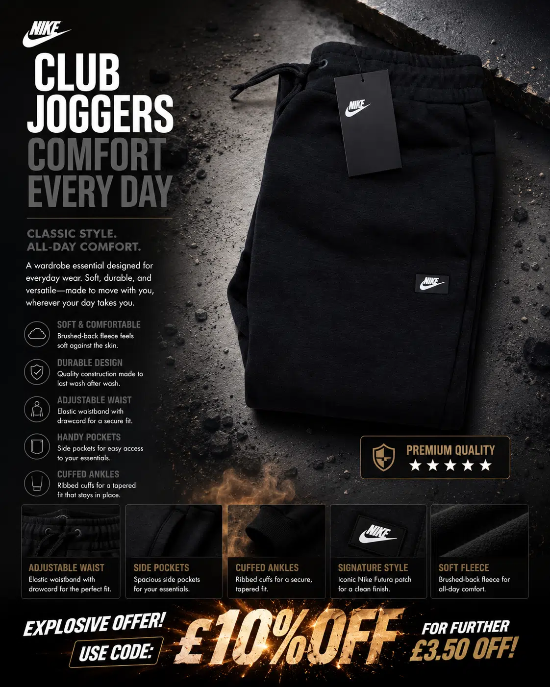 Nike Optic Track Jogger Pants Black Nike Optic Track Jogger Pants Black