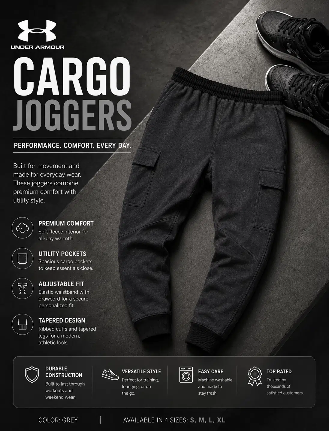 Under Armour Men’s Track Bottom Joggers Under Armour Men’s Track Bottom Joggers