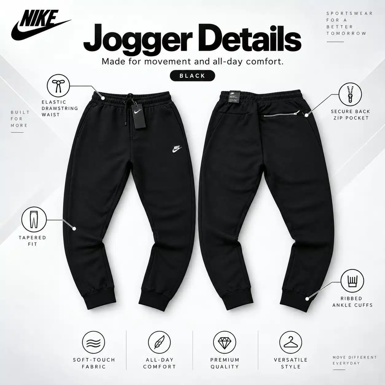 Nike Optic Tracksuit Set Black Nike Optic Tracksuit Set Black