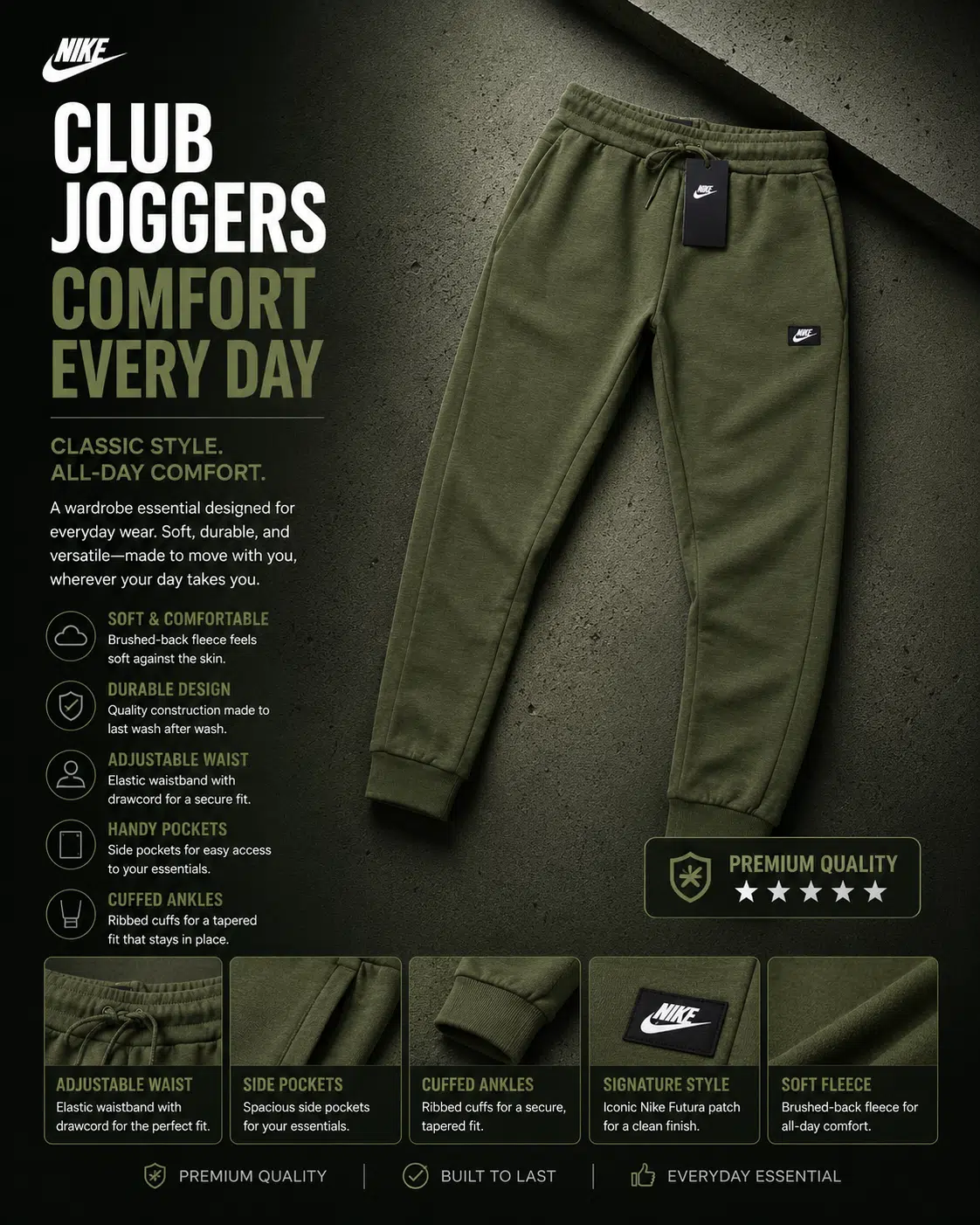 Nike Optic Track Jogger Pants Green Nike Optic Track Jogger Pants Green