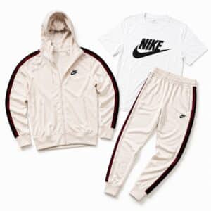 Nike Cream Tracksuit Black Stripe
