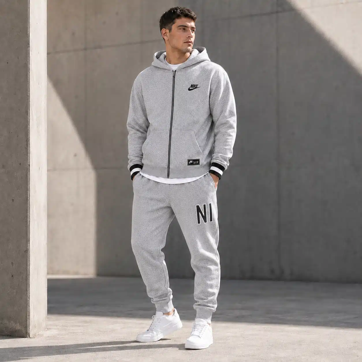 Nike Air Hooded Tracksuit Grey Nike Air Hooded Tracksuit Grey
