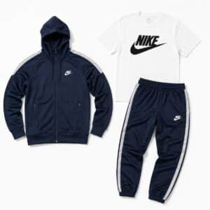 Nike Navy Grey Stripe Tracksuit Nike Navy Grey Stripe Tracksuit