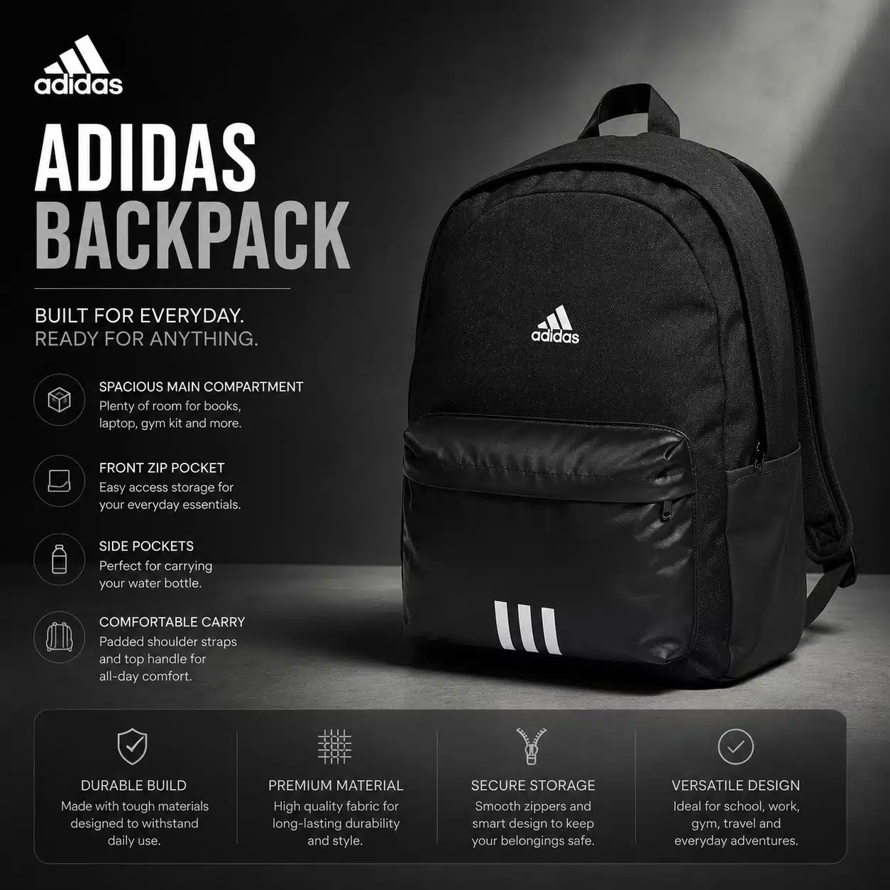Adidas Classic Badge of Sport Backpack Bundle x2 Adidas Classic Badge of Sport Backpack Bundle x2