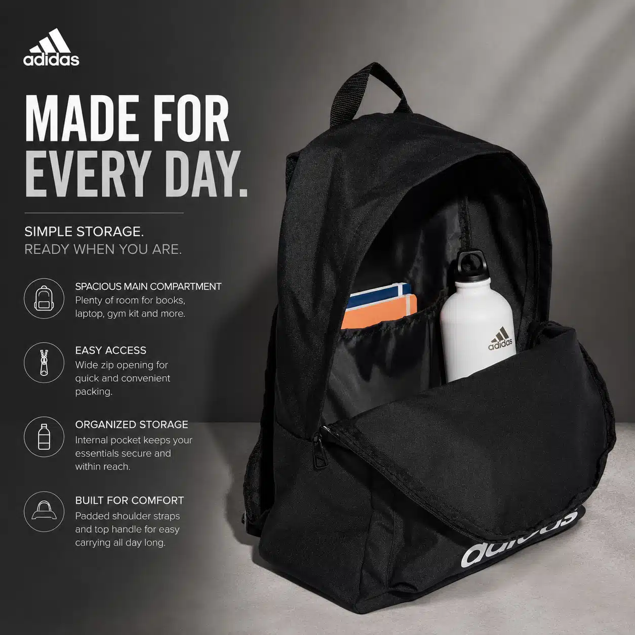 Adidas Classic Badge of Sport Logo Backpack Adidas Classic Badge of Sport Logo Backpack