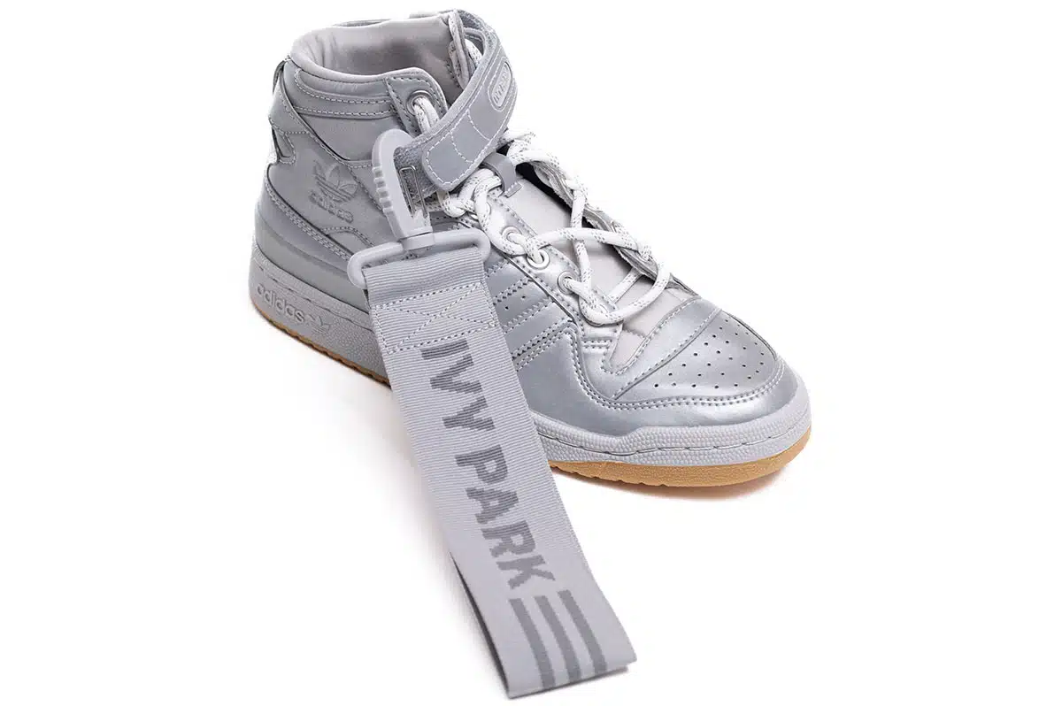Adidas Ivy Park IVP Forum Mid Trainers Silver Adidas Ivy Park IVP Forum Mid Trainers Silver