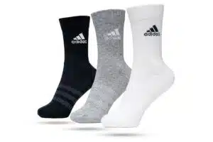 Adidas Performance Cushioned Crew Socks – White, Black, Grey