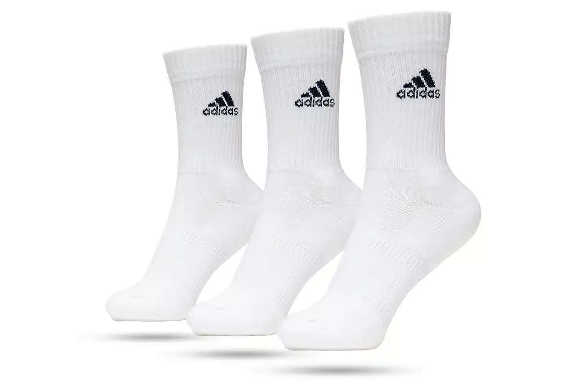 Adidas Performance Cushioned Crew Socks – White Adidas Performance Cushioned Crew Socks – White
