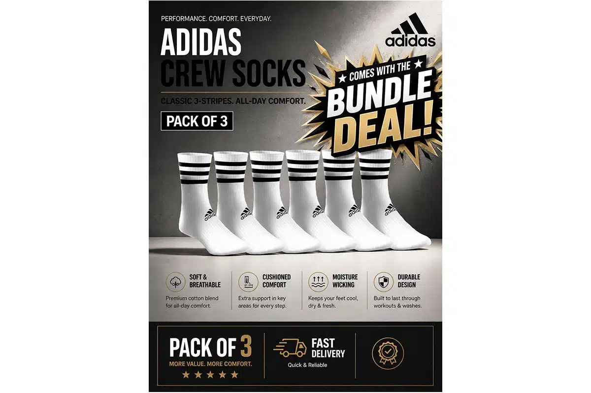 Adidas Socks & Nike T-Shirt Bundle Deal Adidas Socks & Nike T-Shirt Bundle Deal
