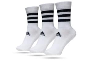 Adidas 3-Stripes Cushioned Crew Socks – White Adidas 3-Stripes Cushioned Crew Socks – White