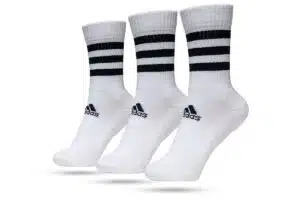 Adidas 3-Stripes Cushioned Crew Socks – White Adidas 3-Stripes Cushioned Crew Socks – White