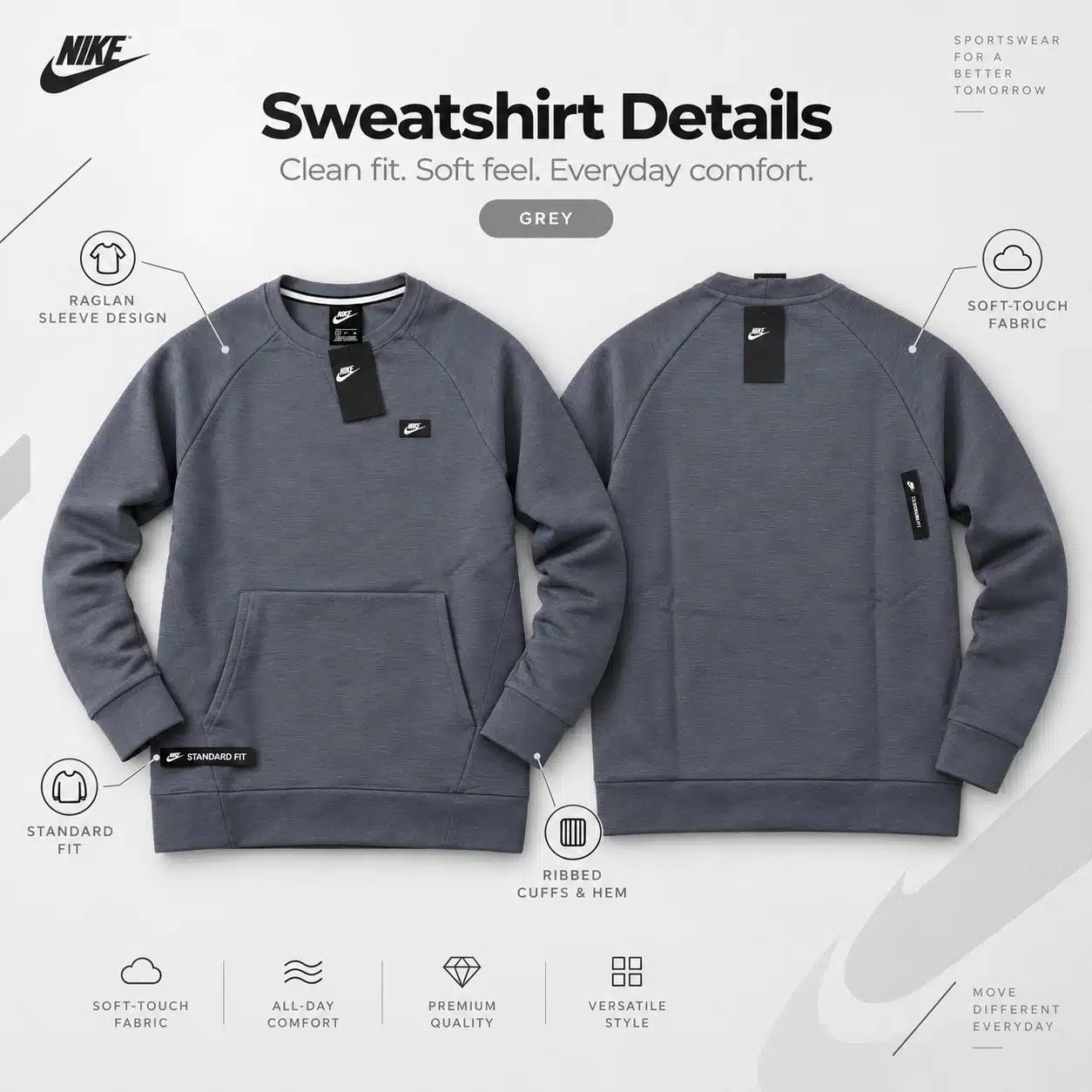 Nike Optic Tracksuit Set Grey Nike Optic Tracksuit Set Grey