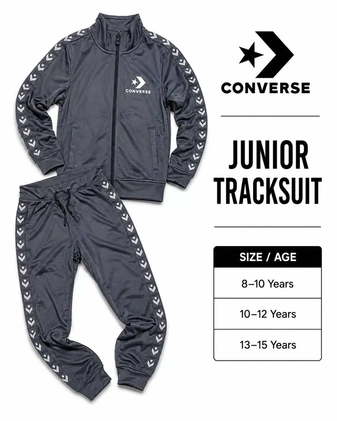 Converse Kids Tracksuit – Grey Converse Kids Tracksuit – Grey