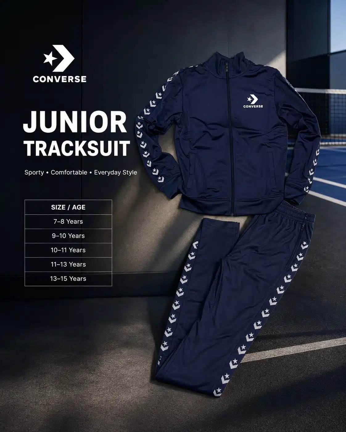 Converse Kids Tracksuit – Navy Converse Kids Tracksuit – Navy