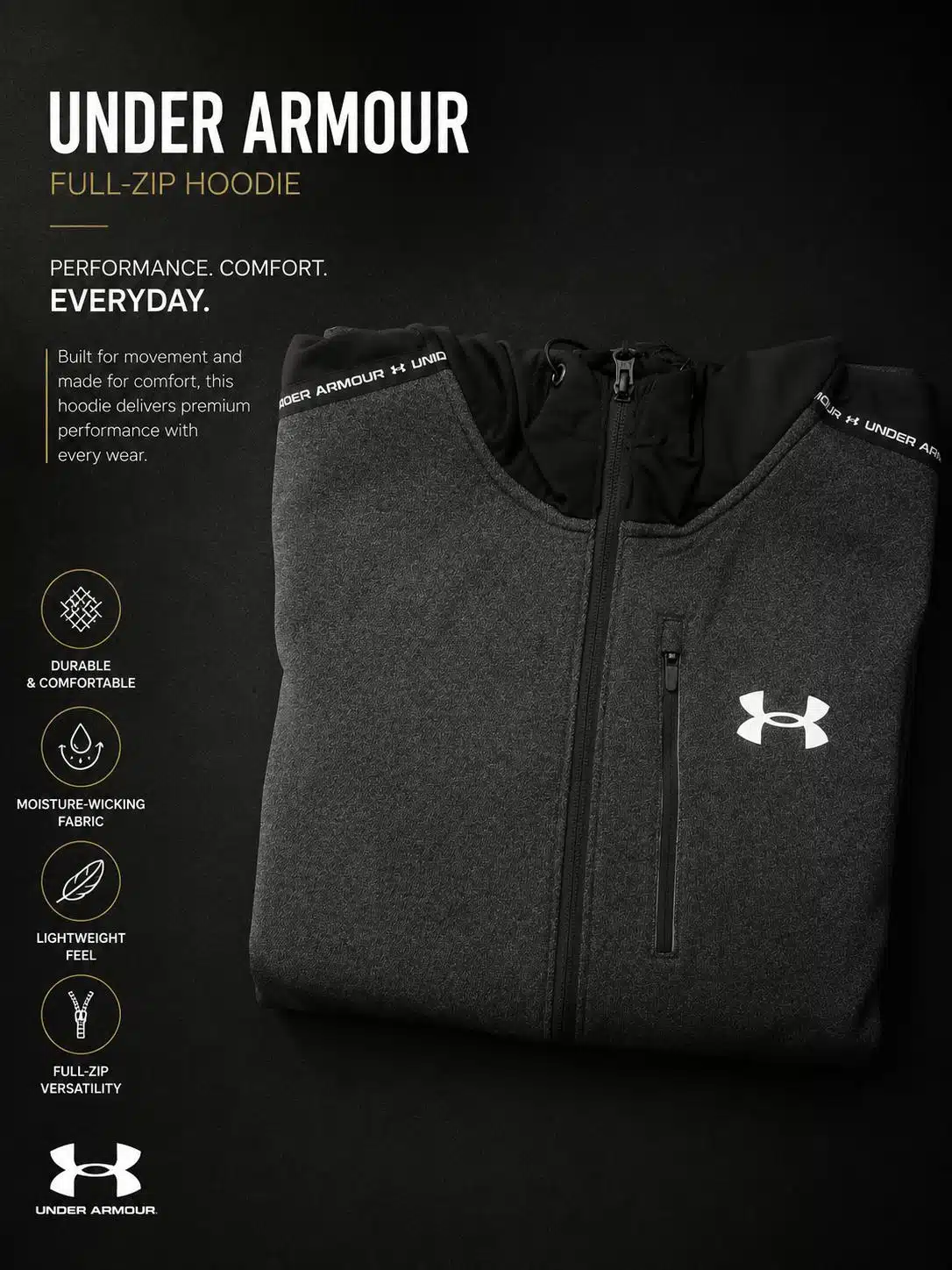 Under Armour Men’s Full Zip Track Top Under Armour Men’s Full Zip Track Top