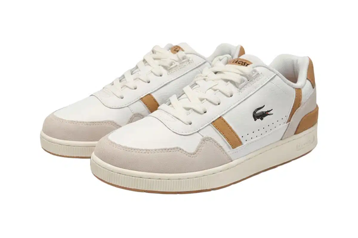 Lacoste White & Tan Leather Trainers Lacoste White & Tan Leather Trainers