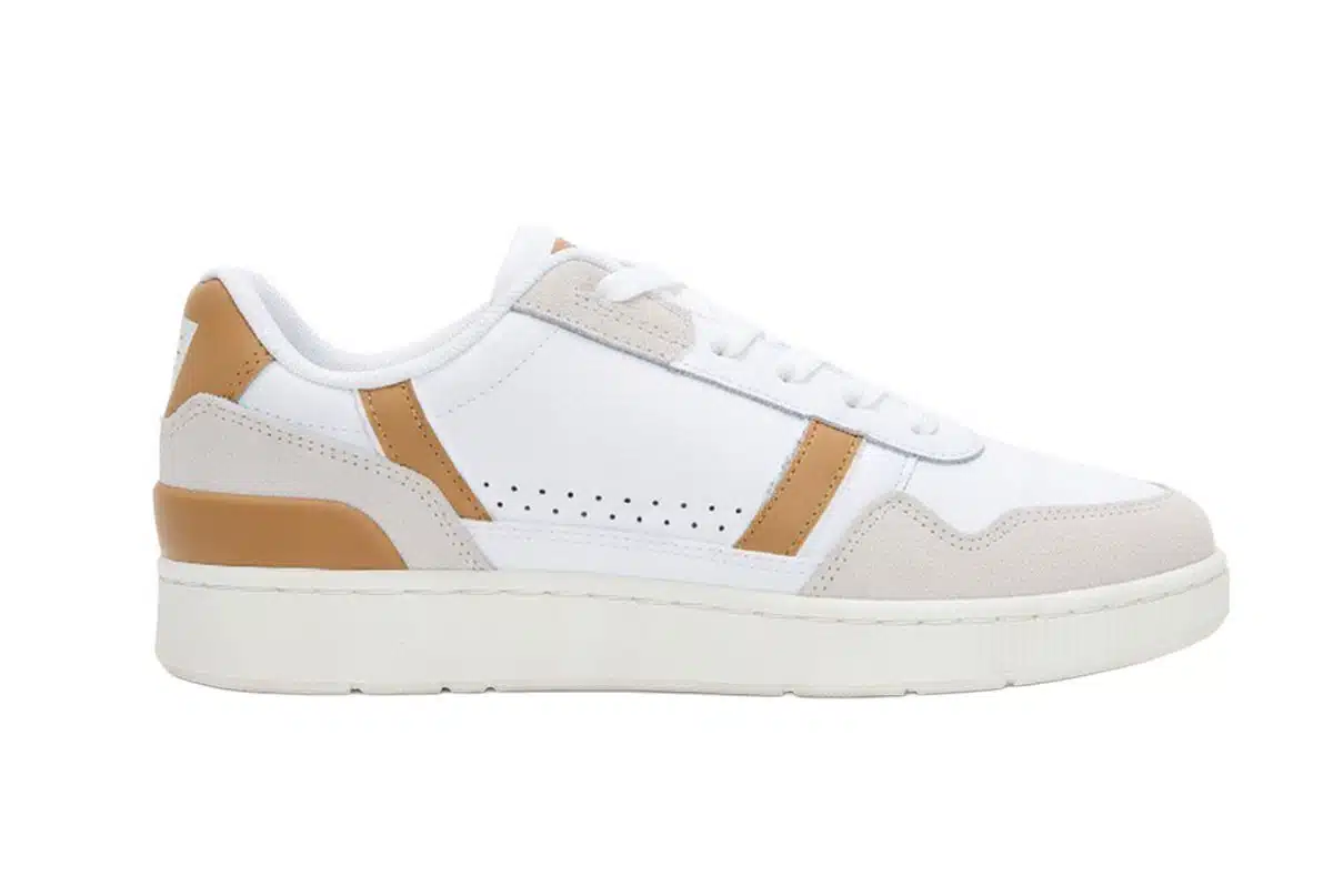 Lacoste White & Tan Leather Trainers Lacoste White & Tan Leather Trainers