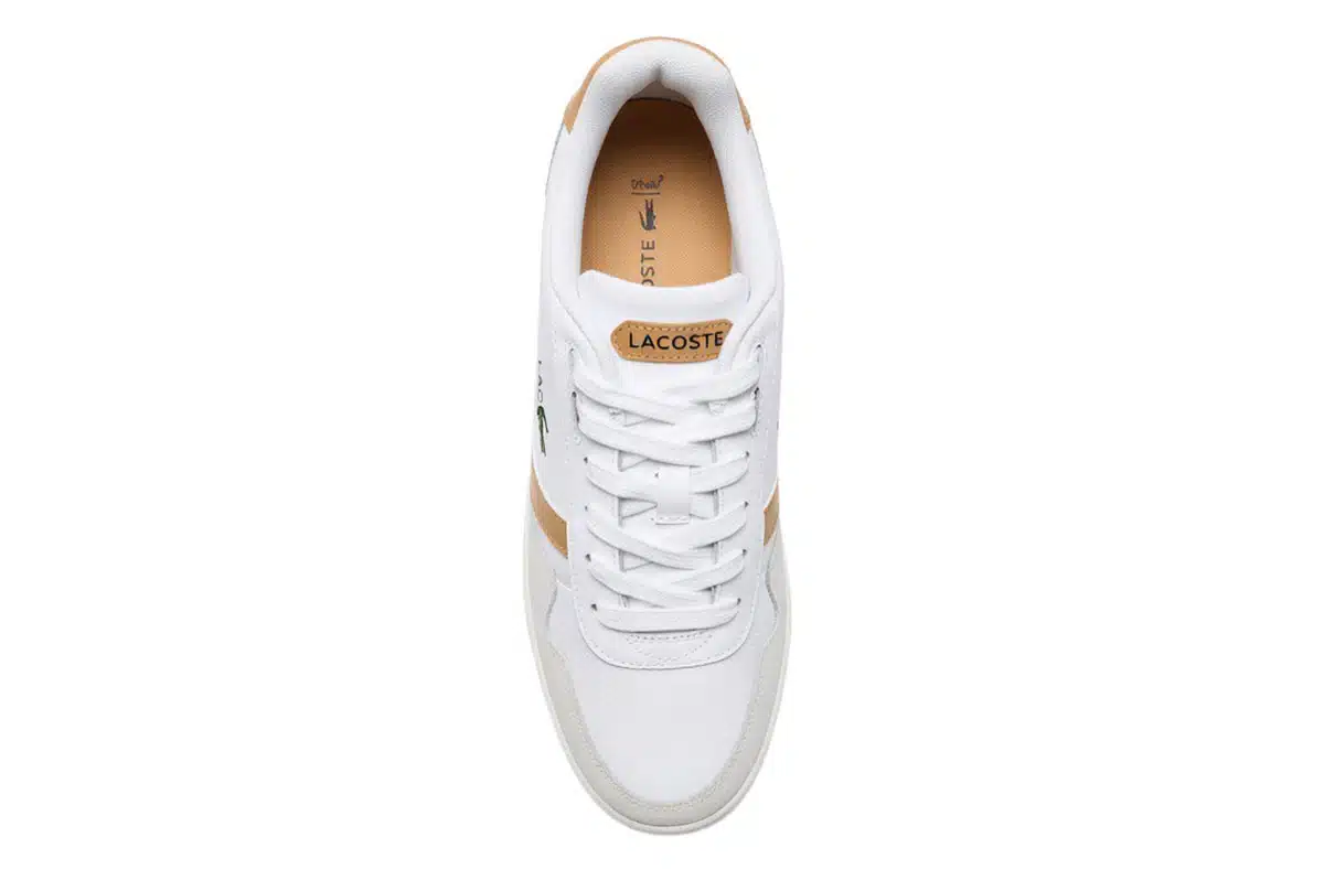 Lacoste White & Tan Leather Trainers Lacoste White & Tan Leather Trainers