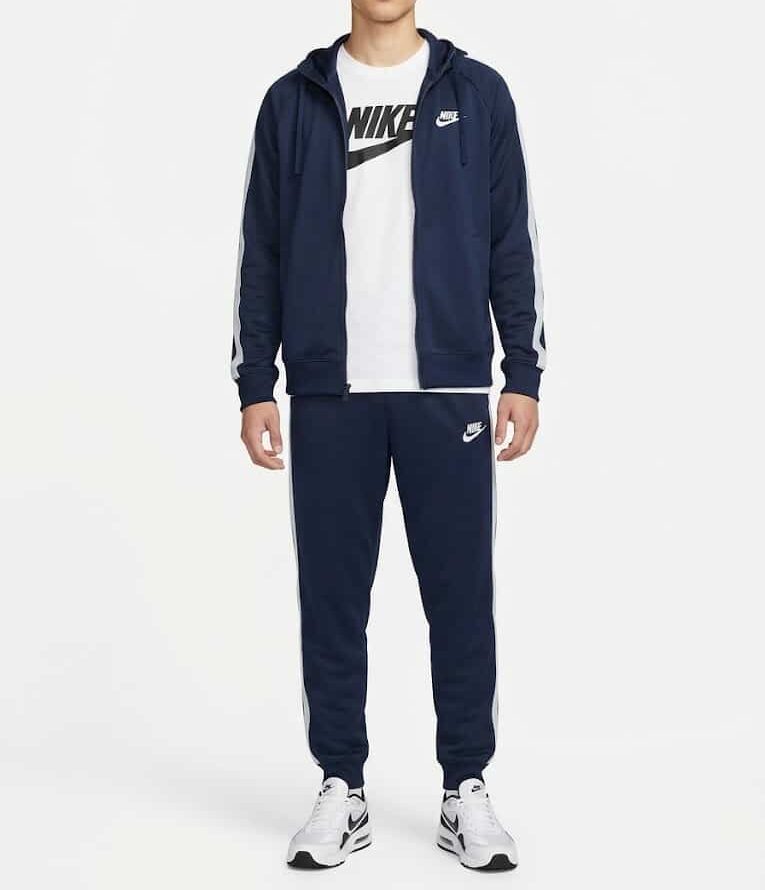 Nike Navy Grey Stripe Tracksuit Nike Navy Grey Stripe Tracksuit